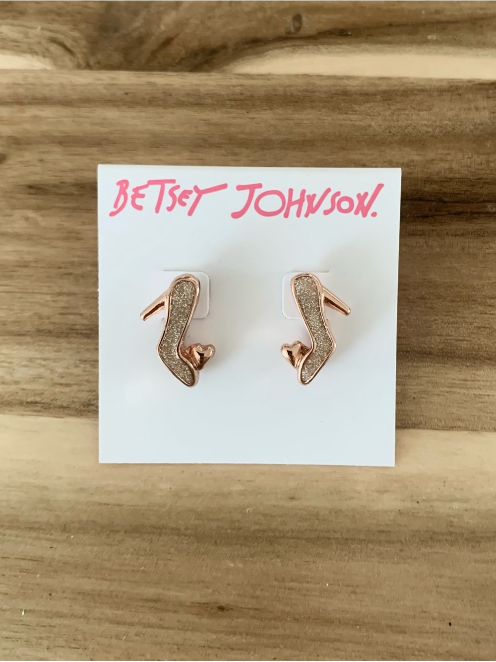 Betsey Johnson high heels shoes earrings jewelry NWT